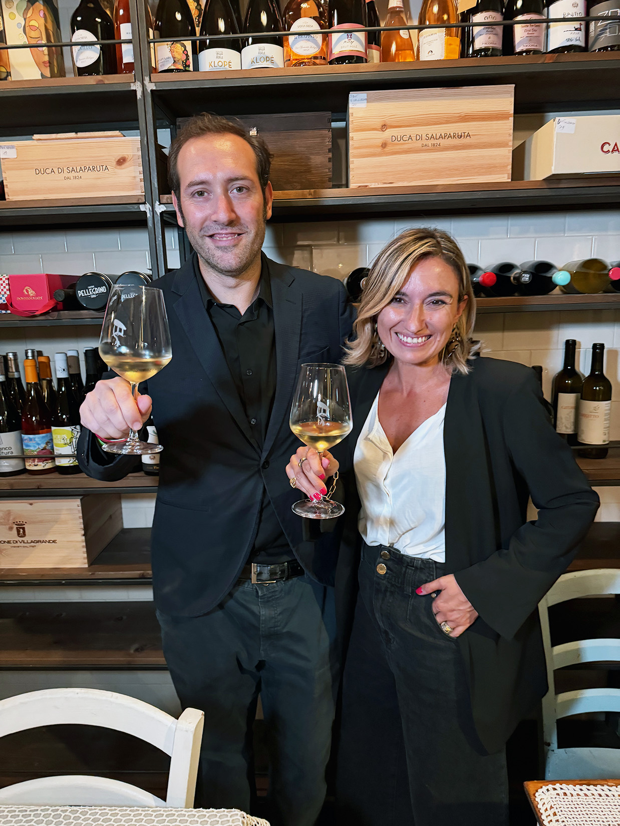 Giovanni La Rosa, Head Sommelier and Roberta Capizzi, owner of Me Cumpari Turiddu. Photo by Christopher J Davies Giovanni La Rosa, Head Sommelier and Roberta Capizzi, owner of Me Cumpari Turiddu. Photo by Christopher J Davies